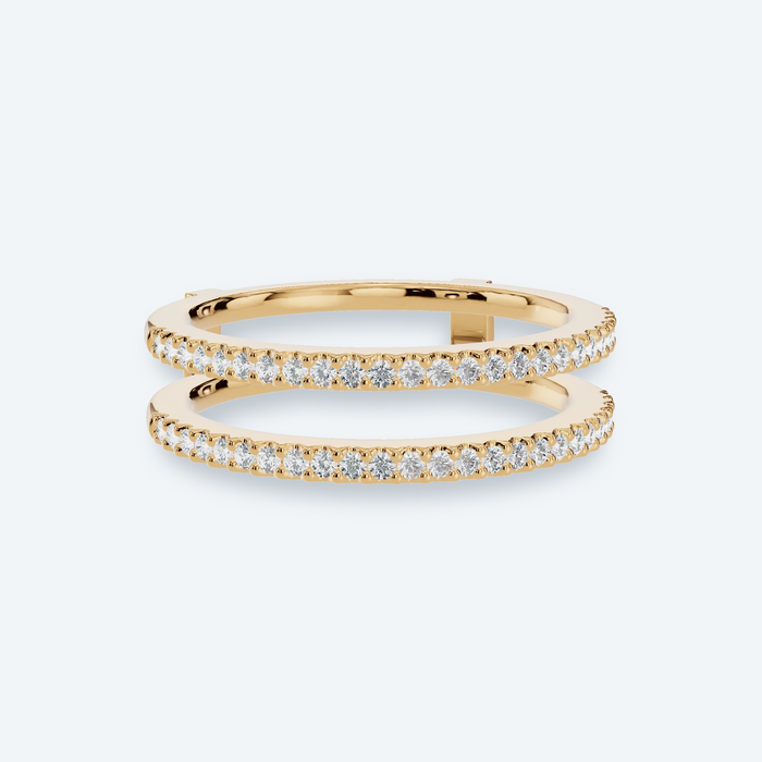 Double-Row Lab Diamond Ring Enhancer