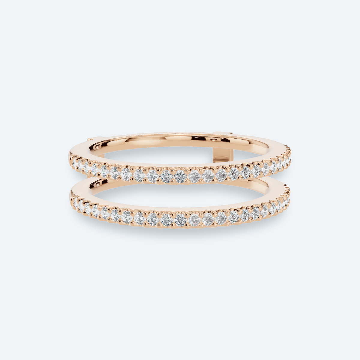 Double-Row Lab Diamond Ring Enhancer