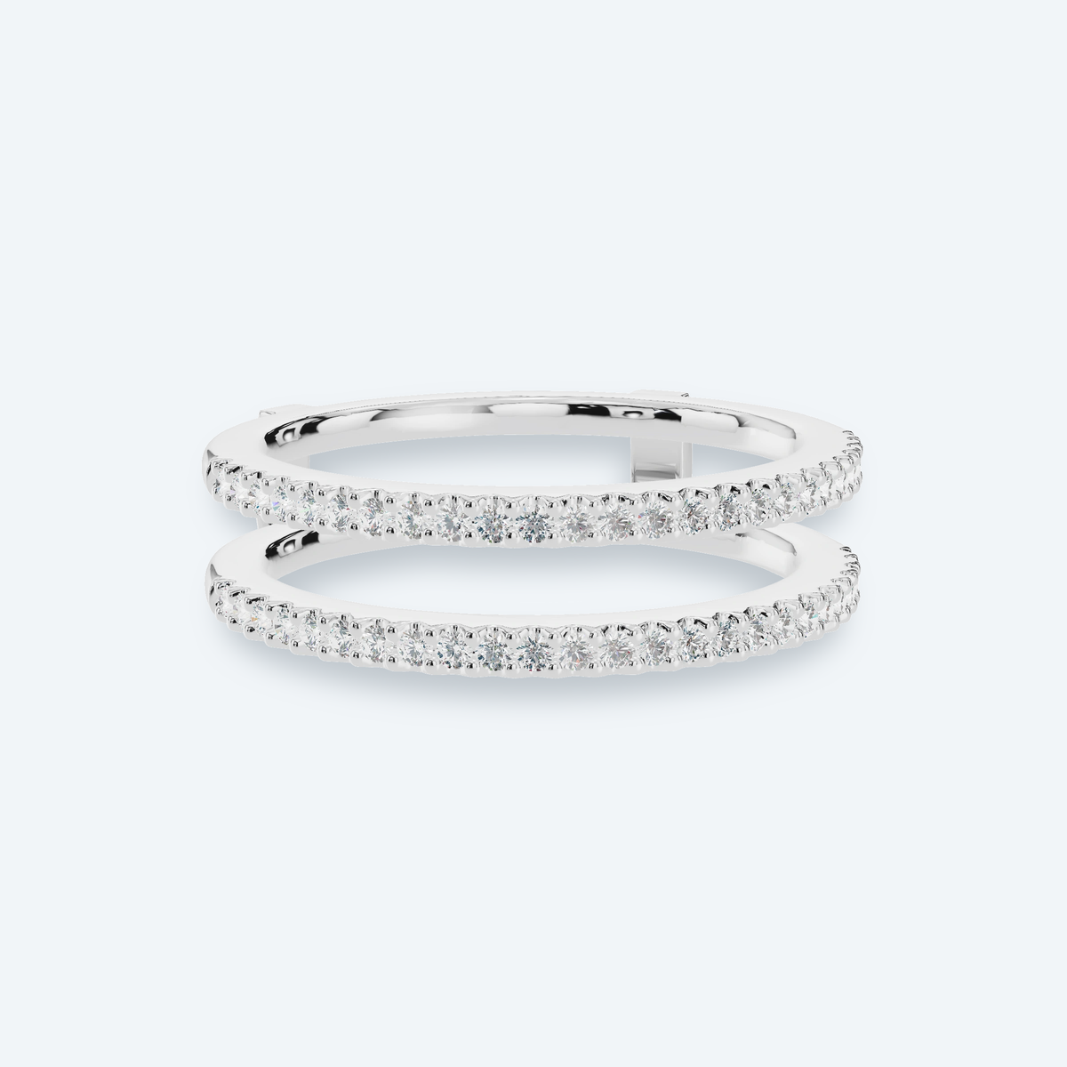 Double-Row Lab Diamond Ring Enhancer
