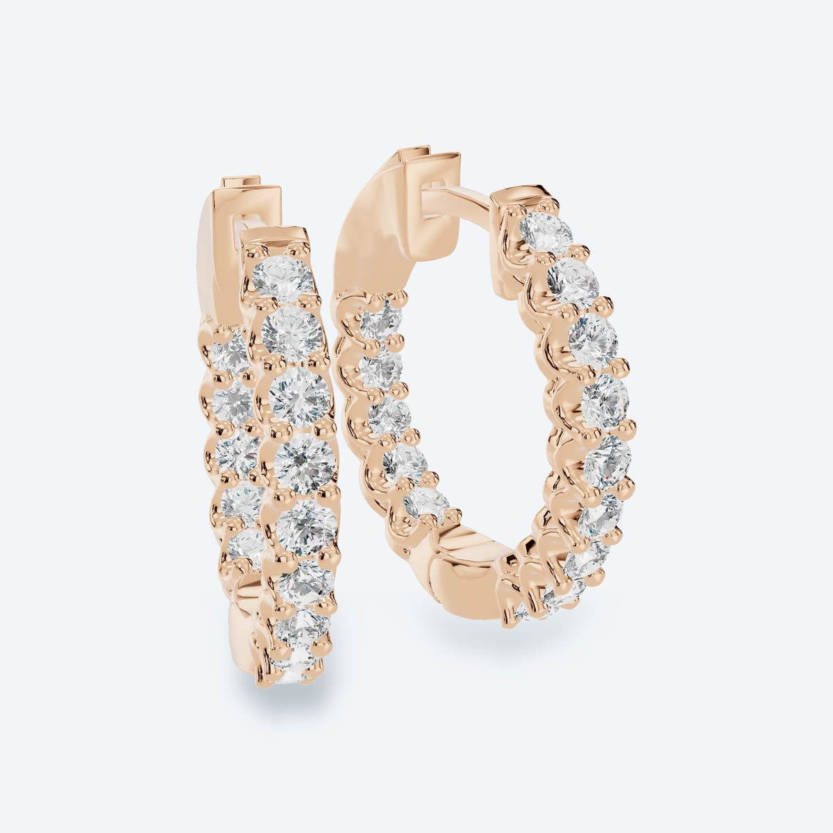 Inside-Out Lab Diamond Hoops