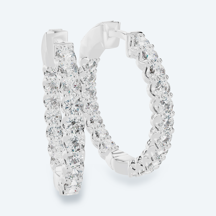 Inside-Out Lab Diamond Hoops