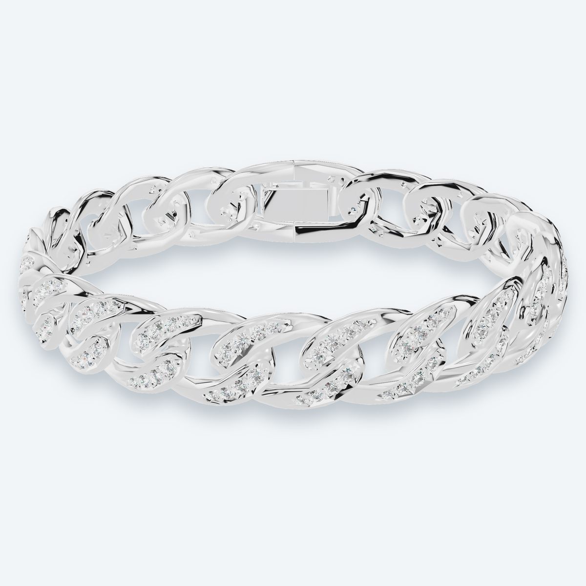 Lab Diamond Cuban Link Bracelet