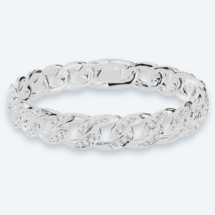 Lab Diamond Cuban Link Bracelet
