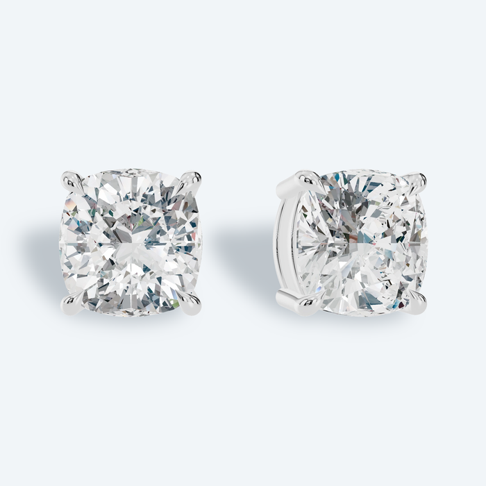 Cushion Four-Prong Lab Diamond Studs