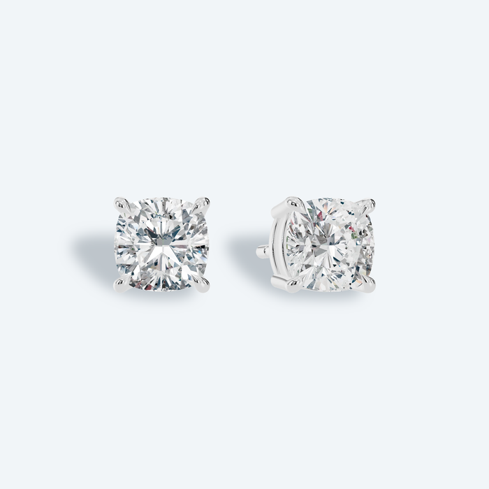 Cushion Four-Prong Lab Diamond Studs