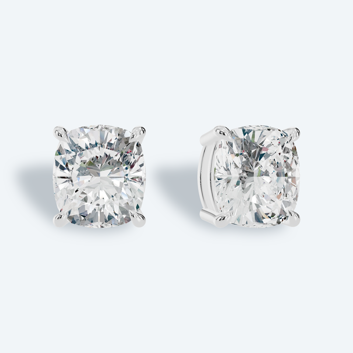Cushion Four-Prong Lab Diamond Studs