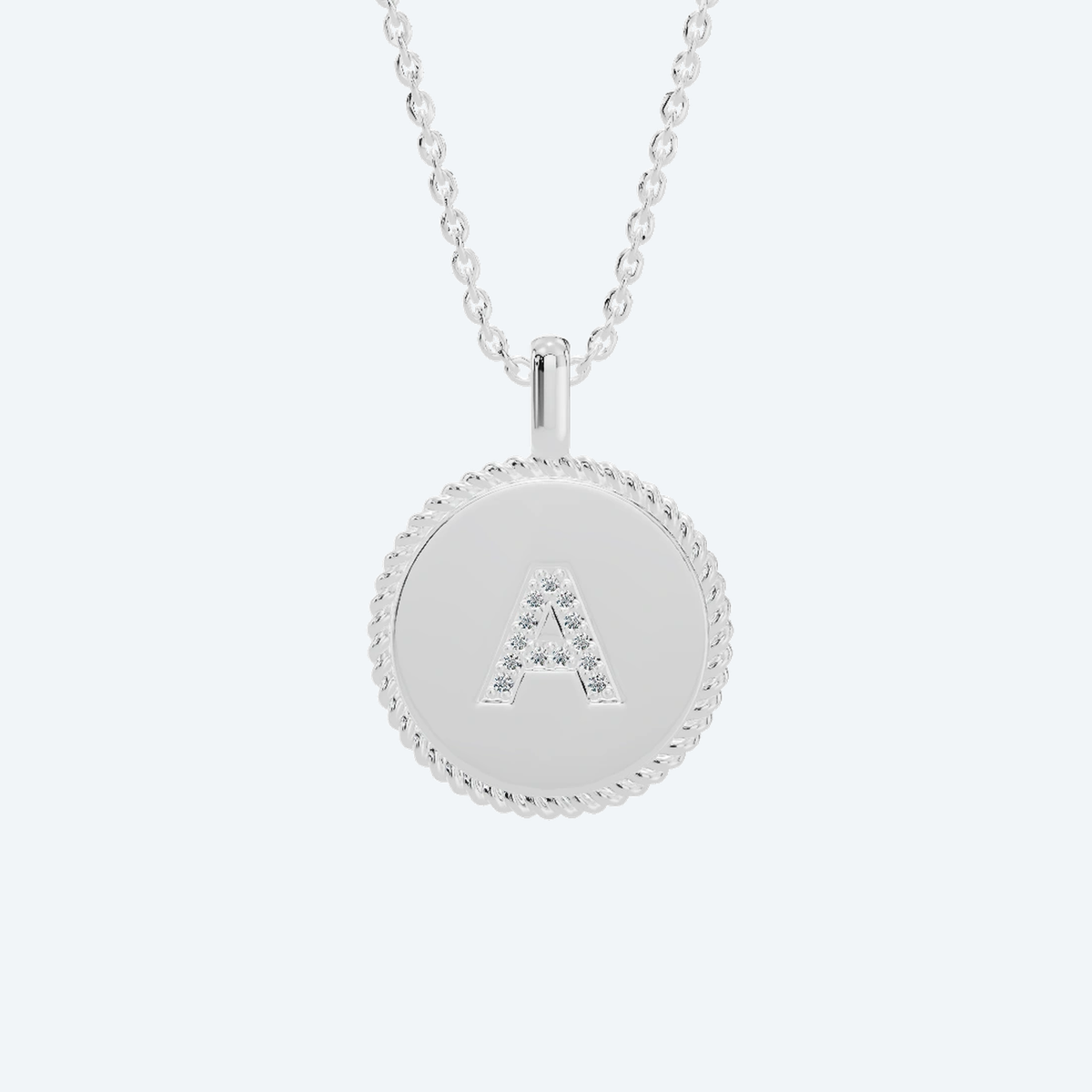 Lab Diamond Initial Pendant Necklace