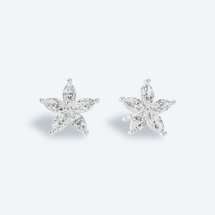 Marquise Petal Lab Diamond Studs