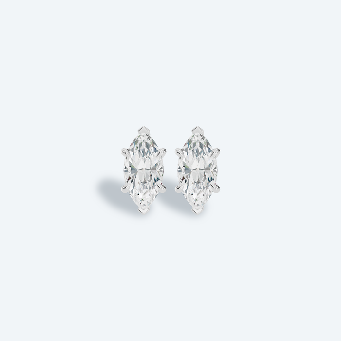 Marquise Six-Prong Lab Diamond Studs