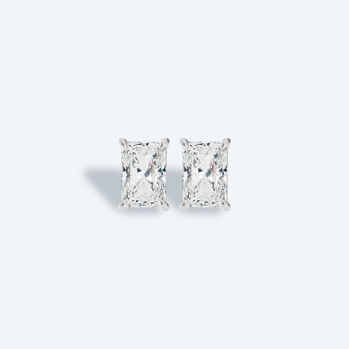 Radiant Four-Prong Lab Diamond Studs