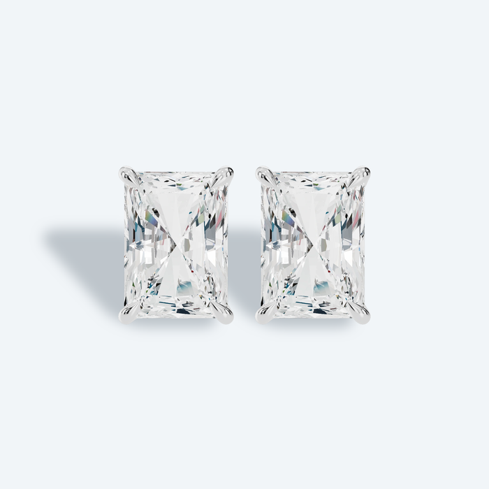 Radiant Four-Prong Lab Diamond Statement Studs