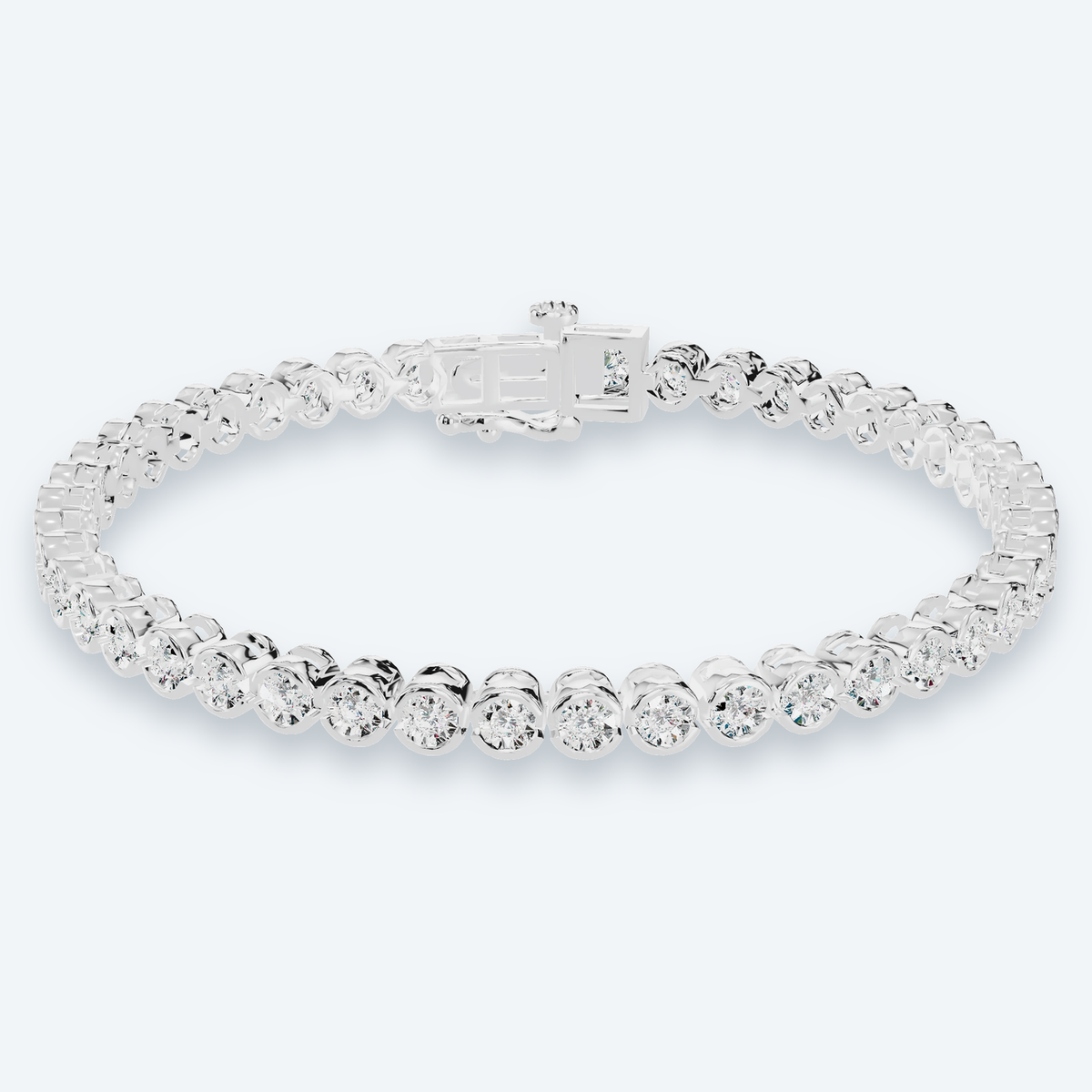 Miracle-Set Lab Diamond Tennis Bracelet