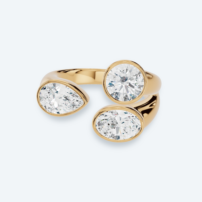 Multi-Shape Lab Diamond Cocktail Ring