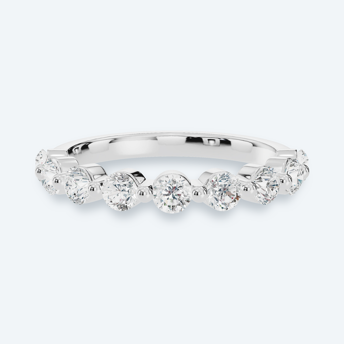 Nine-Stone Round Lab Diamond Ring