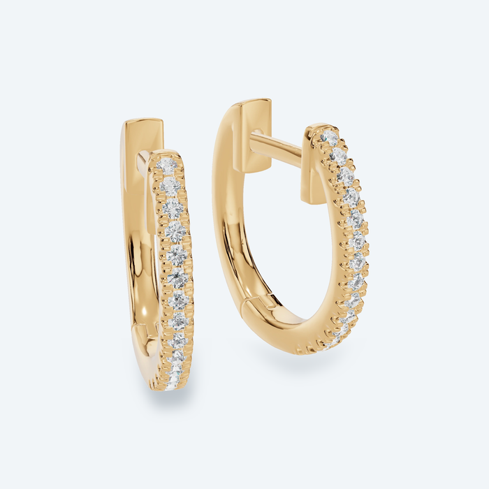 Petite Pavé Lab Diamond Hoops