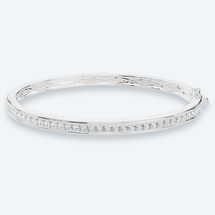 Rigid Lab Diamond Bangle Bracelet
