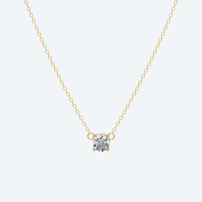 Round Brilliant Solitaire Lab Diamond Pendant