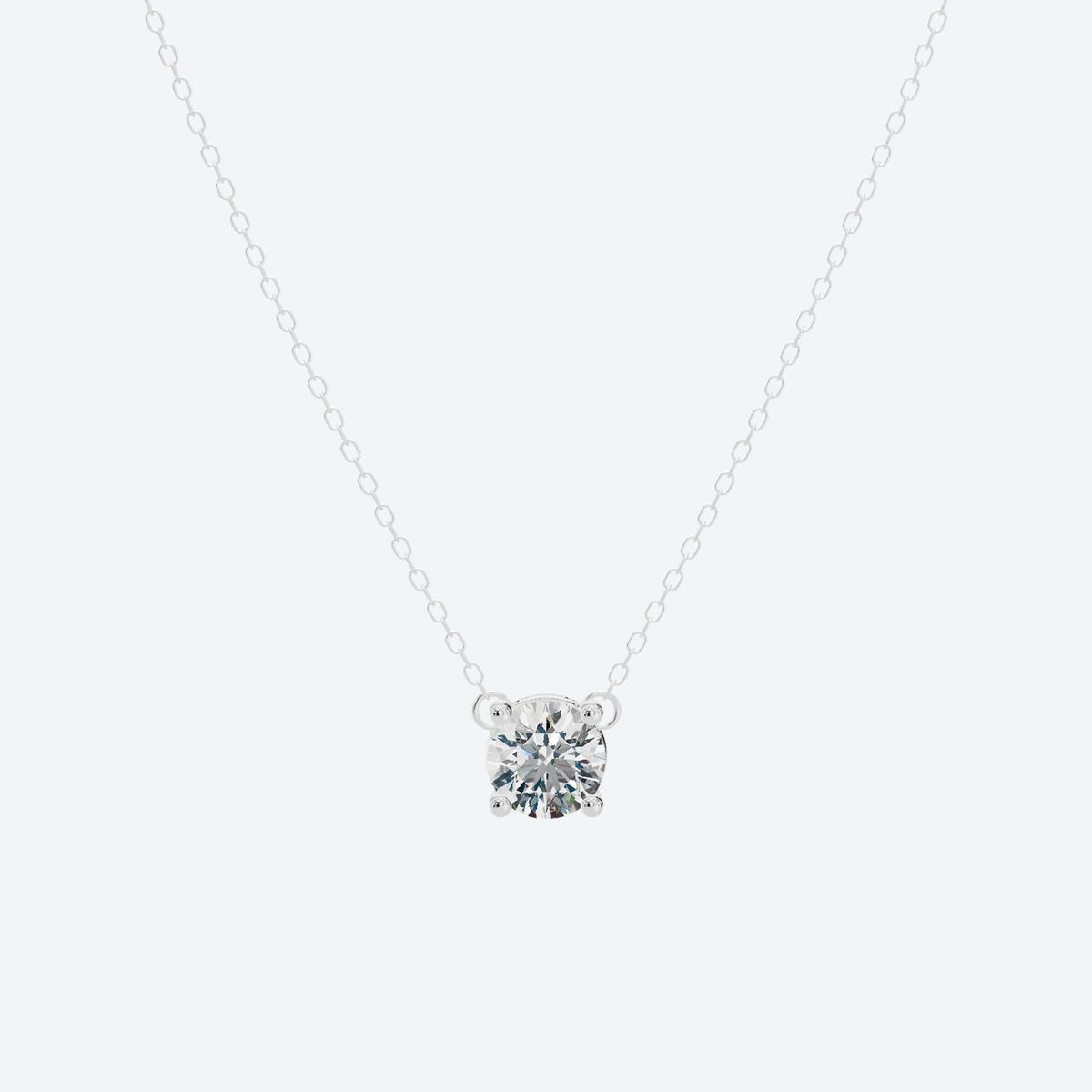 Round Brilliant Solitaire Lab Diamond Pendant