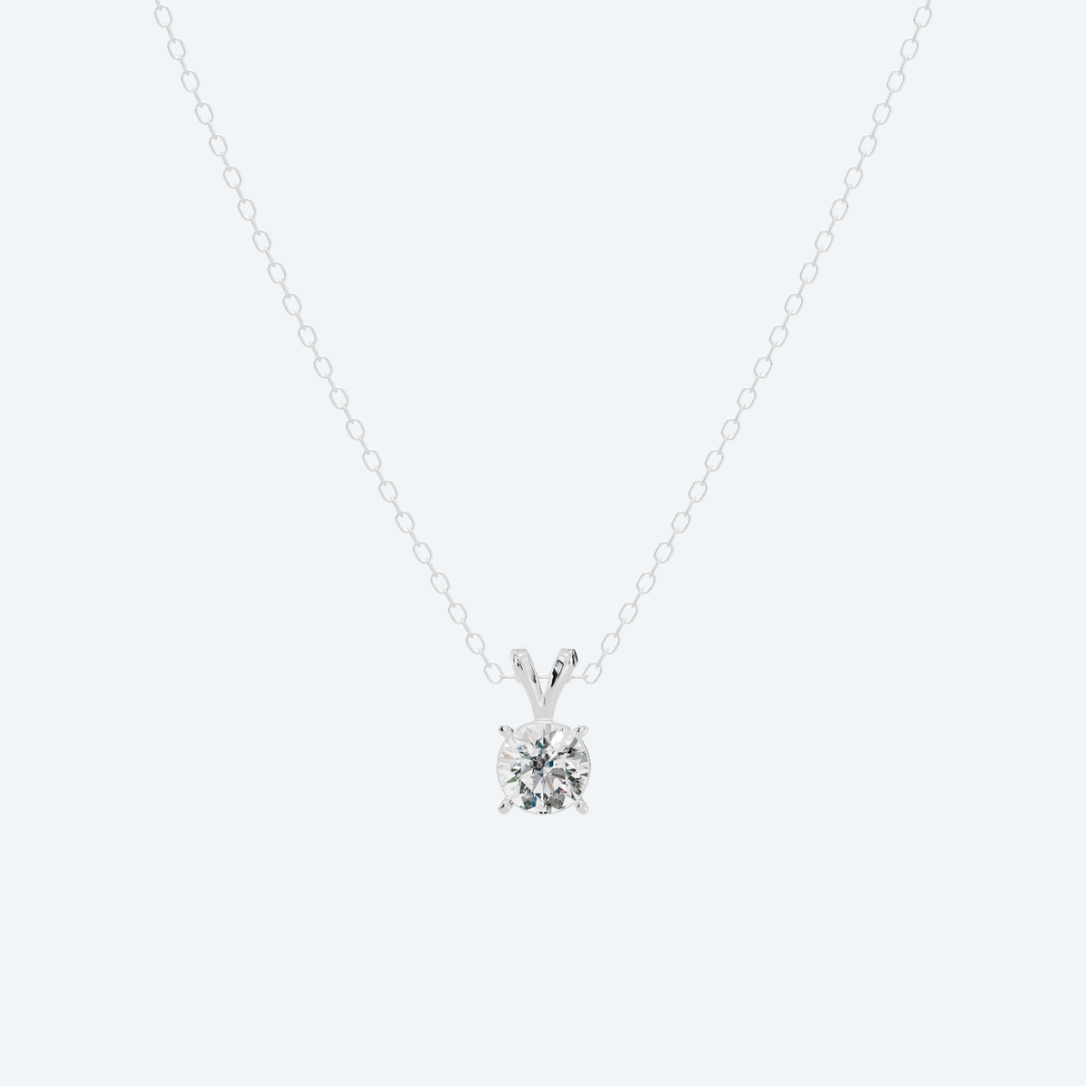 Split-Bail Round Lab Diamond Pendant