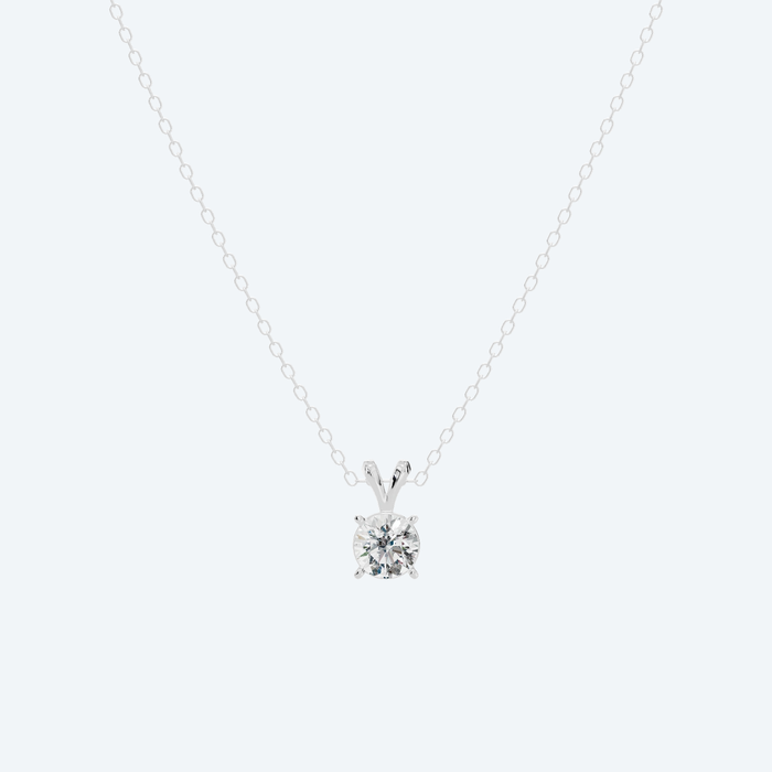 Split-Bail Round Lab Diamond Pendant