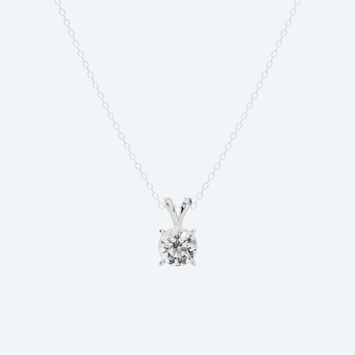 Split-Bail Round Lab Diamond Pendant