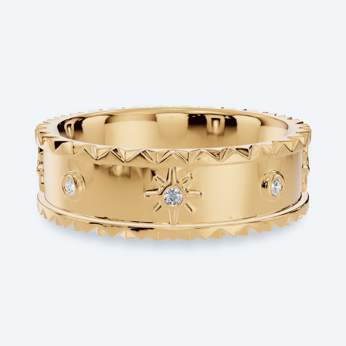 Starburst Bezel Lab Diamond Ring