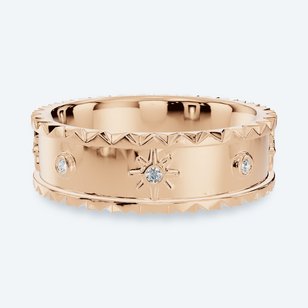 Starburst Bezel Lab Diamond Ring
