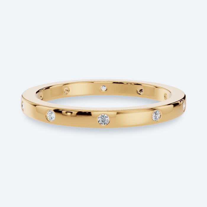 Ten-Stone Station Lab Diamond Ring