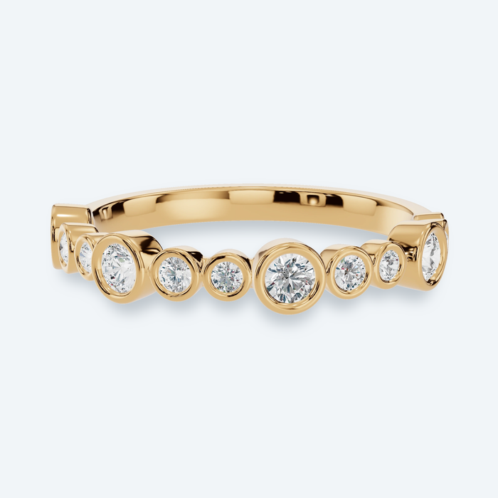 Twelve-Stone Bezel Lab Diamond Ring