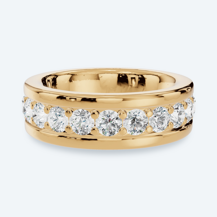 Wide Channel-Set Lab Diamond Eternity Band