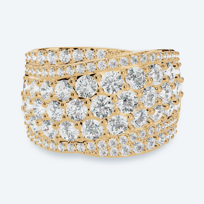 Wide Pavé Lab Diamond Fashion Band